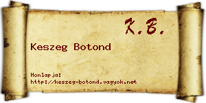 Keszeg Botond névjegykártya