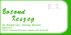 botond keszeg business card